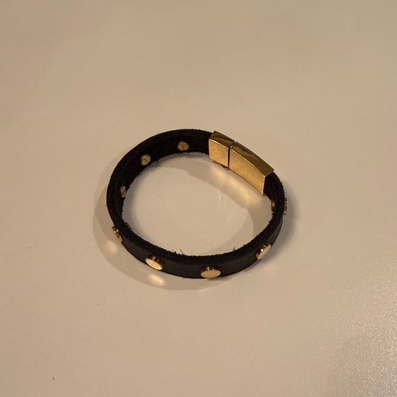 Elegant Gold and Clear Chain Necklace plus leather bracelet - Picture 8 of 8